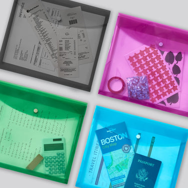 Avery Document Holder Envelope, Holds 450 Letter/A4-Size Sheets, 4-Color 4-Pack (73556) Assorted